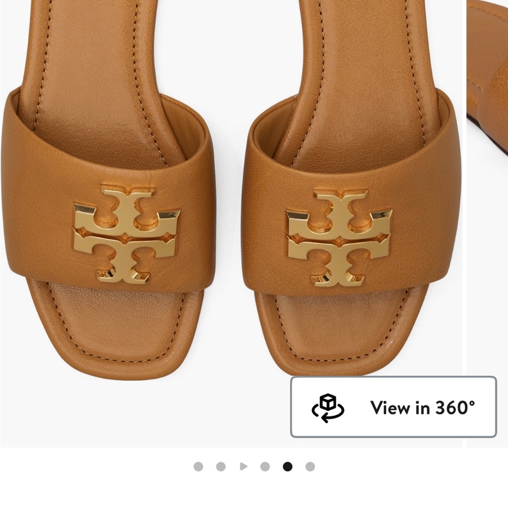 Tory Burch Gold Brown Sandals - Picture 2 of 5